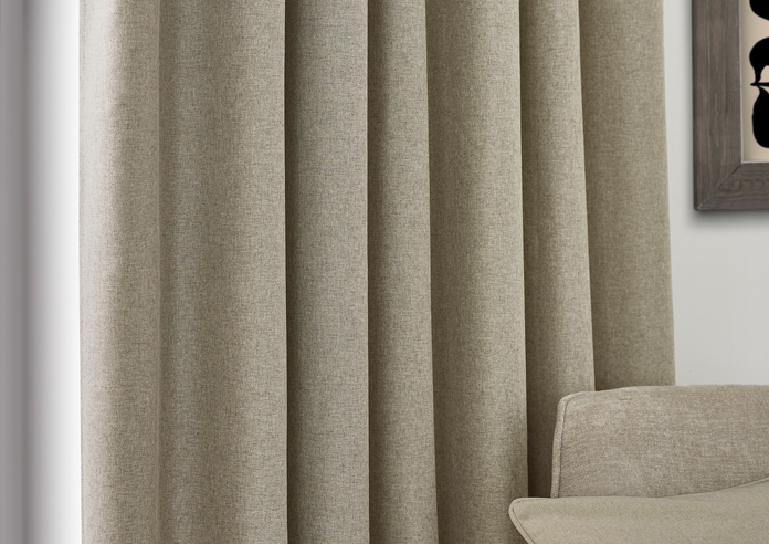 Dawn (Blackout) Pencil Pleat, Natural - Ready Made Curtains - Image 5